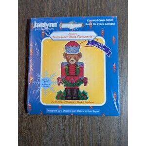 Janlynn Counted Cross Stitch Nutcracker Bear Christmas Ornament Kit 79-26